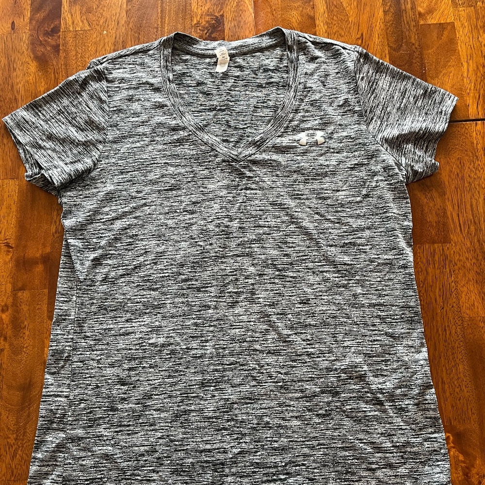 Gray Under Armour V-neck T-shirt size Medium.
